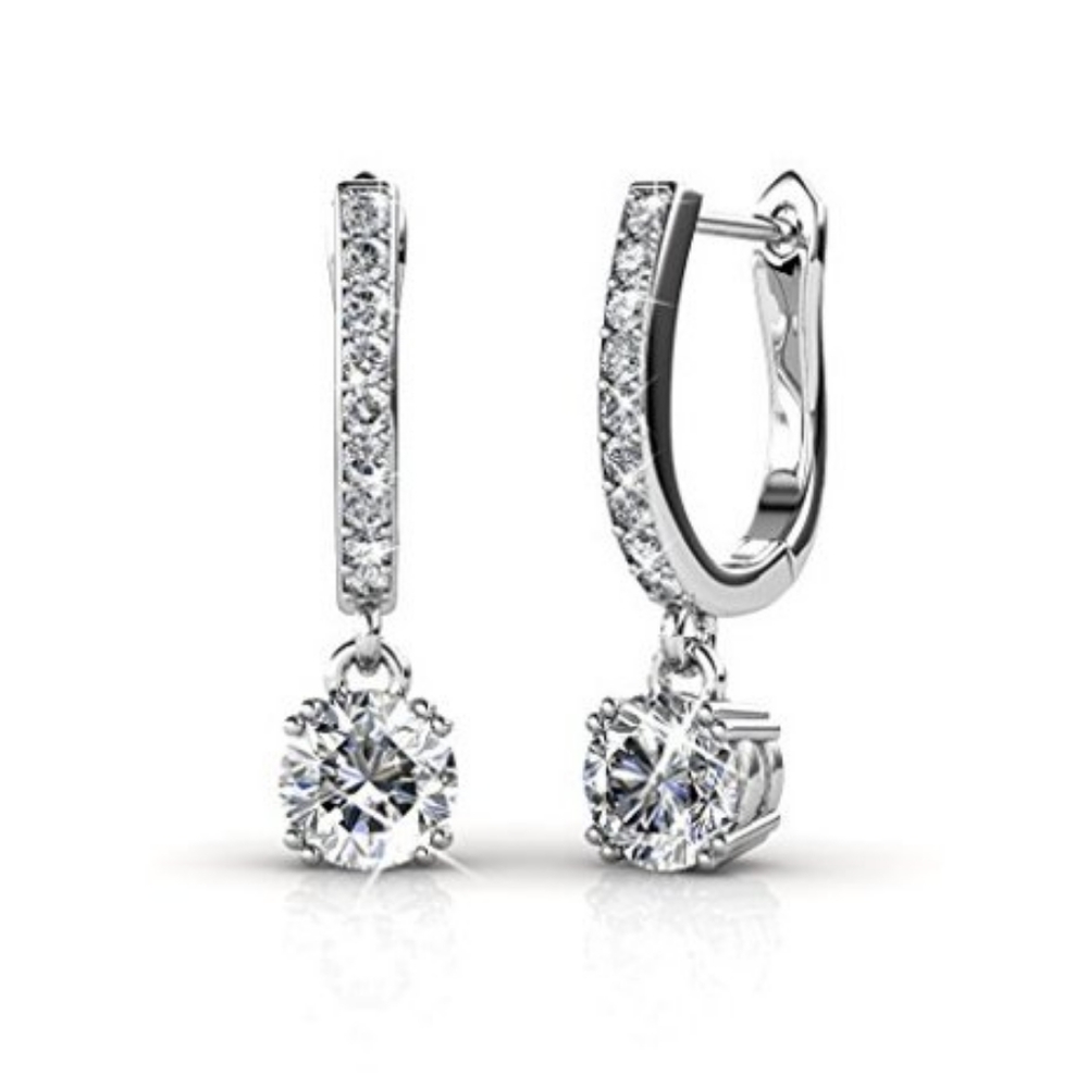 Women's 18k white gold hoop earrings